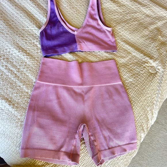 Colsie Lilac Ribbed Ensemble - Picture 3 of 8